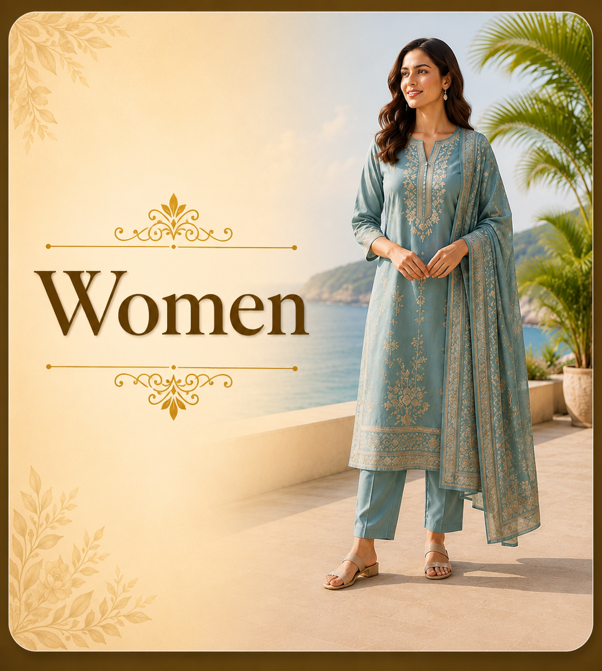 Women's collection — sarees, kurtis and salwars